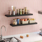StorageWood: Wall Shelves Hanging – Stable, Decorative & Space-Saving with Solid Wood Design for Living Room & Kitchen