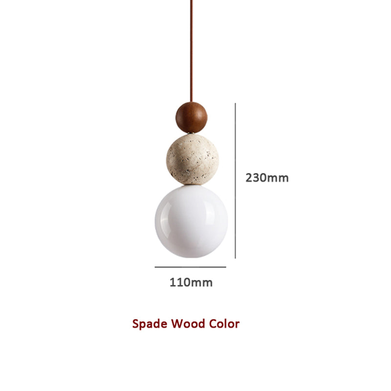SteinAura: Travertine Pendant Light Made of Natural Stone – Modern Design for Dining Rooms & Living Rooms