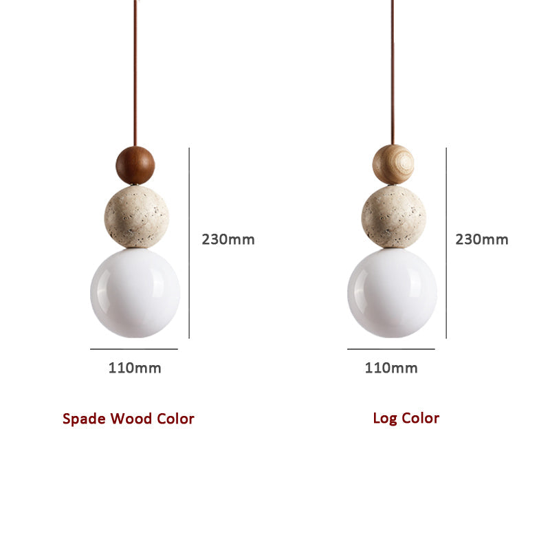 SteinAura: Travertine Pendant Light Made of Natural Stone – Modern Design for Dining Rooms & Living Rooms