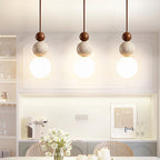 SteinAura: Travertine Pendant Light Made of Natural Stone – Modern Design for Dining Rooms & Living Rooms