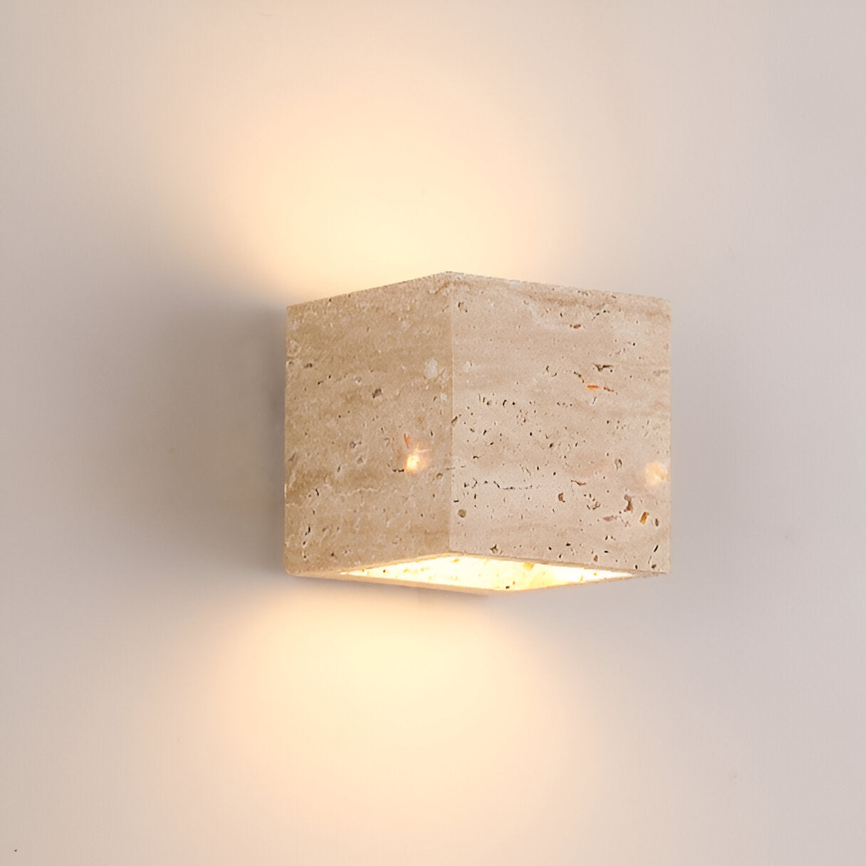 SteinLume: Travertine Wall Light – Modern LED Wall Lamp for Indoor & Outdoor Use