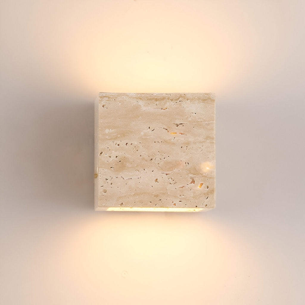 SteinLume: Travertine Wall Light – Modern LED Wall Lamp for Indoor & Outdoor Use