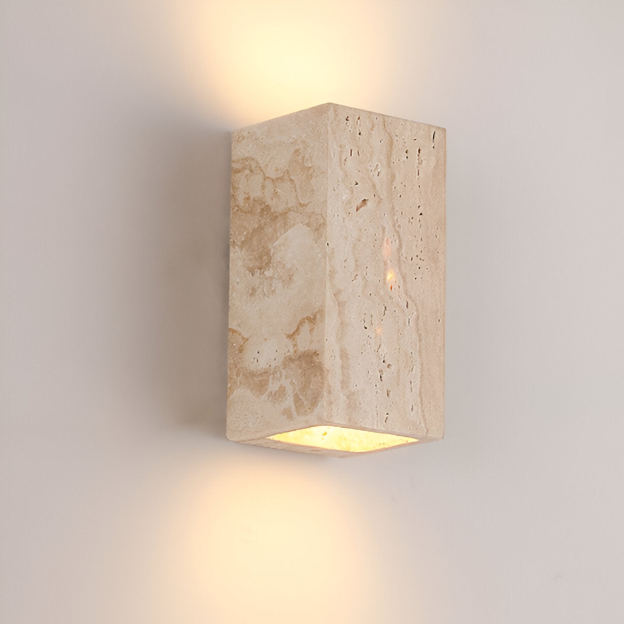 SteinLume: Travertine Wall Light – Modern LED Wall Lamp for Indoor & Outdoor Use