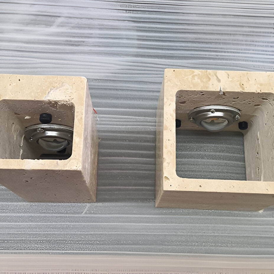SteinLume: Travertine Wall Light – Modern LED Wall Lamp for Indoor & Outdoor Use