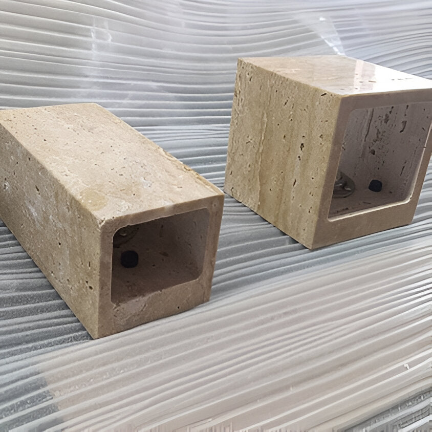 SteinLume: Travertine Wall Light – Modern LED Wall Lamp for Indoor & Outdoor Use