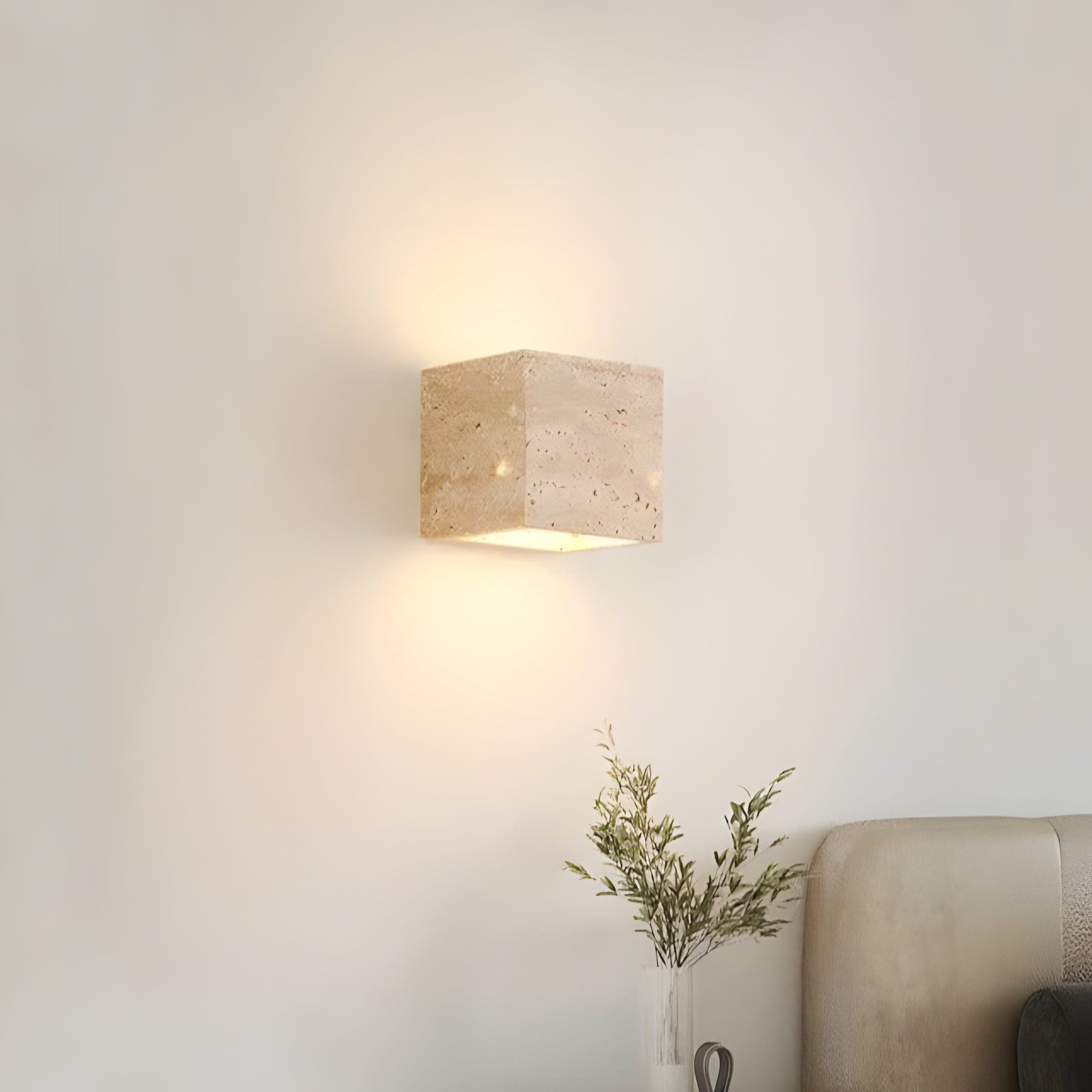 SteinLume: Travertine Wall Light – Modern LED Wall Lamp for Indoor & Outdoor Use