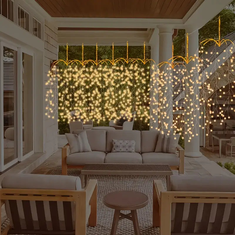 StellaBaum: 3-Piece Set Tree-Shaped LED String Lights – Christmas Lighting for Garden & Terrace
