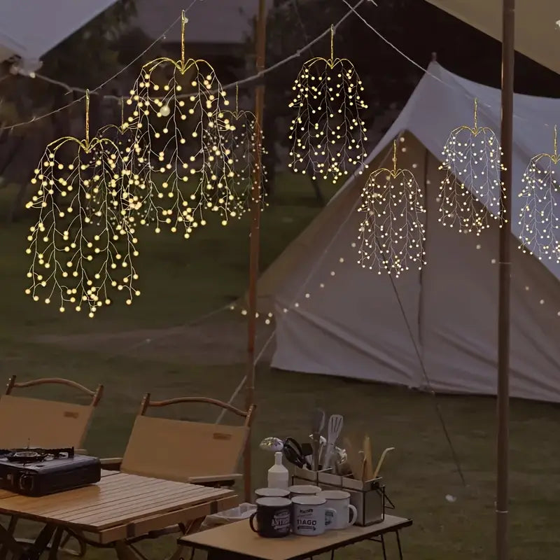 StellaBaum: 3-Piece Set Tree-Shaped LED String Lights – Christmas Lighting for Garden & Terrace