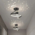 StellaGlow: Round LED Ceiling Light with Starry Sky Effect & Dimmable Light Color – for Bedrooms & Children's Rooms