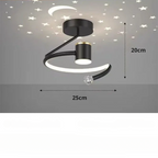 StellaGlow: Round LED Ceiling Light with Starry Sky Effect & Dimmable Light Color – for Bedrooms & Children's Rooms