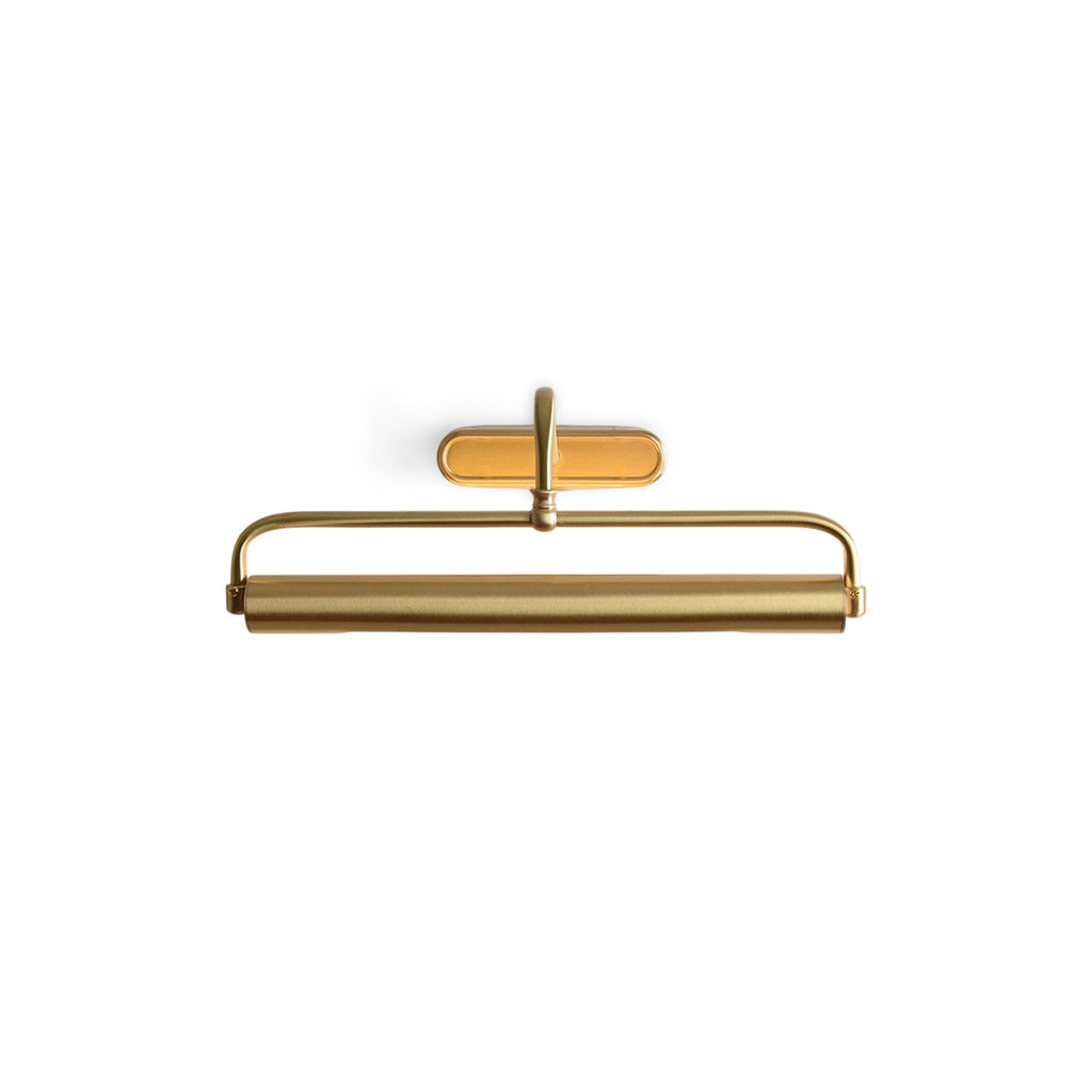 Brushed Brass Gallery Picture Light, Adjustable