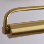 Brushed Brass Gallery Picture Light, Adjustable