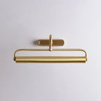 Brushed Brass Gallery Picture Light, Adjustable