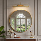 Brushed Brass Gallery Picture Light, Adjustable