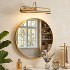 Brushed Brass Gallery Picture Light, Adjustable