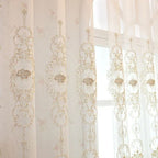 EmbroideryGlory: Classic Curtains with Lace Embroidery – Elegant and Easy Care for Bedrooms