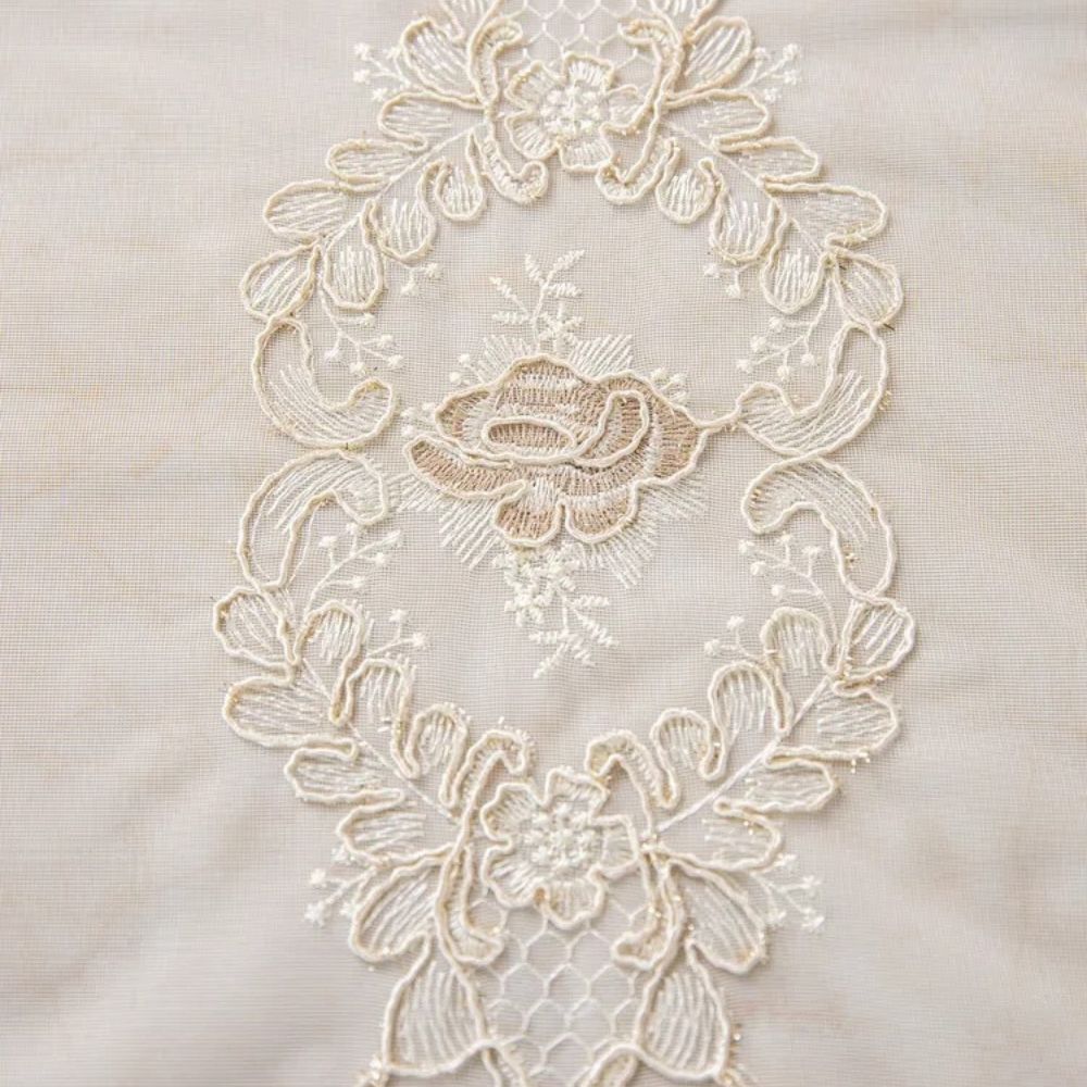 EmbroideryGlory: Classic Curtains with Lace Embroidery – Elegant and Easy Care for Bedrooms