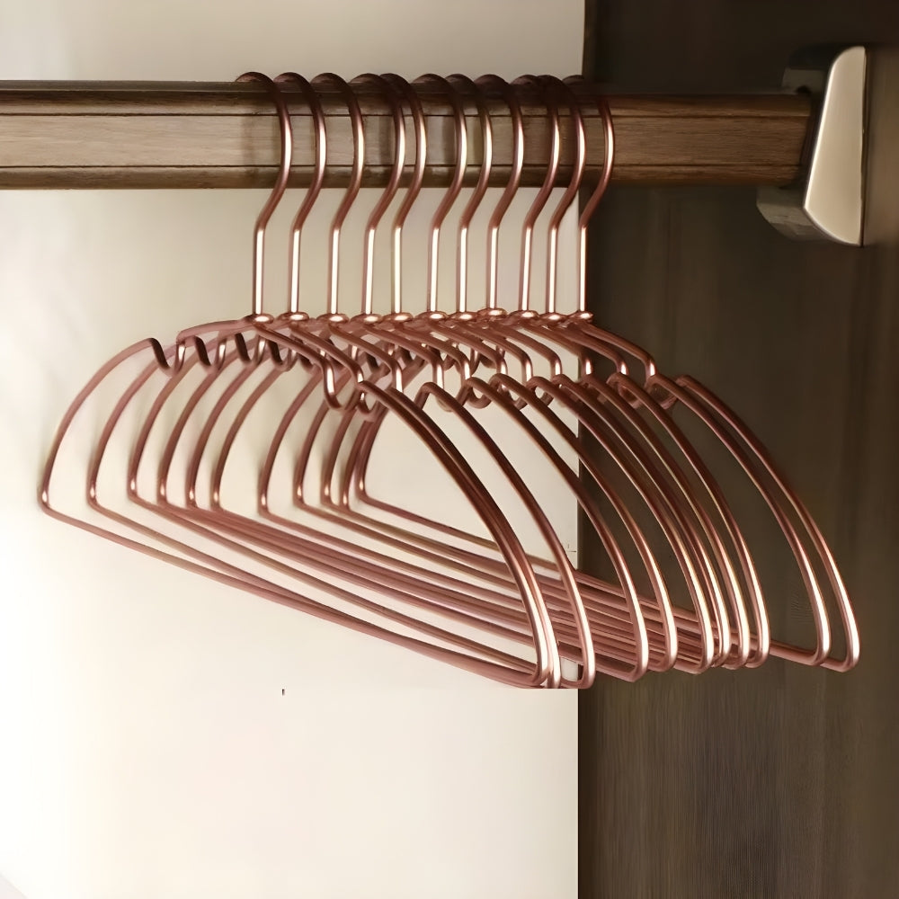 StilBogen: Seamless Hangers – Polished Metal, Wrinkle-Free & Decorative for Clothes Rails & Wardrobes (10 Pieces)
