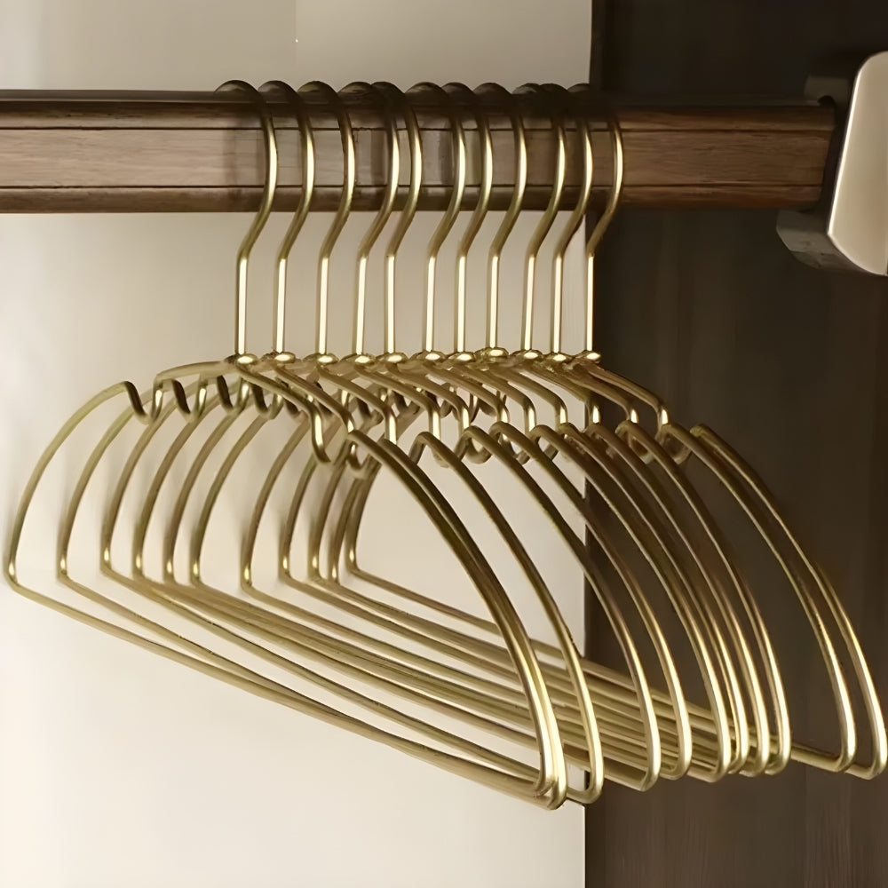 StilBogen: Seamless Hangers – Polished Metal, Wrinkle-Free & Decorative for Clothes Rails & Wardrobes (10 Pieces)