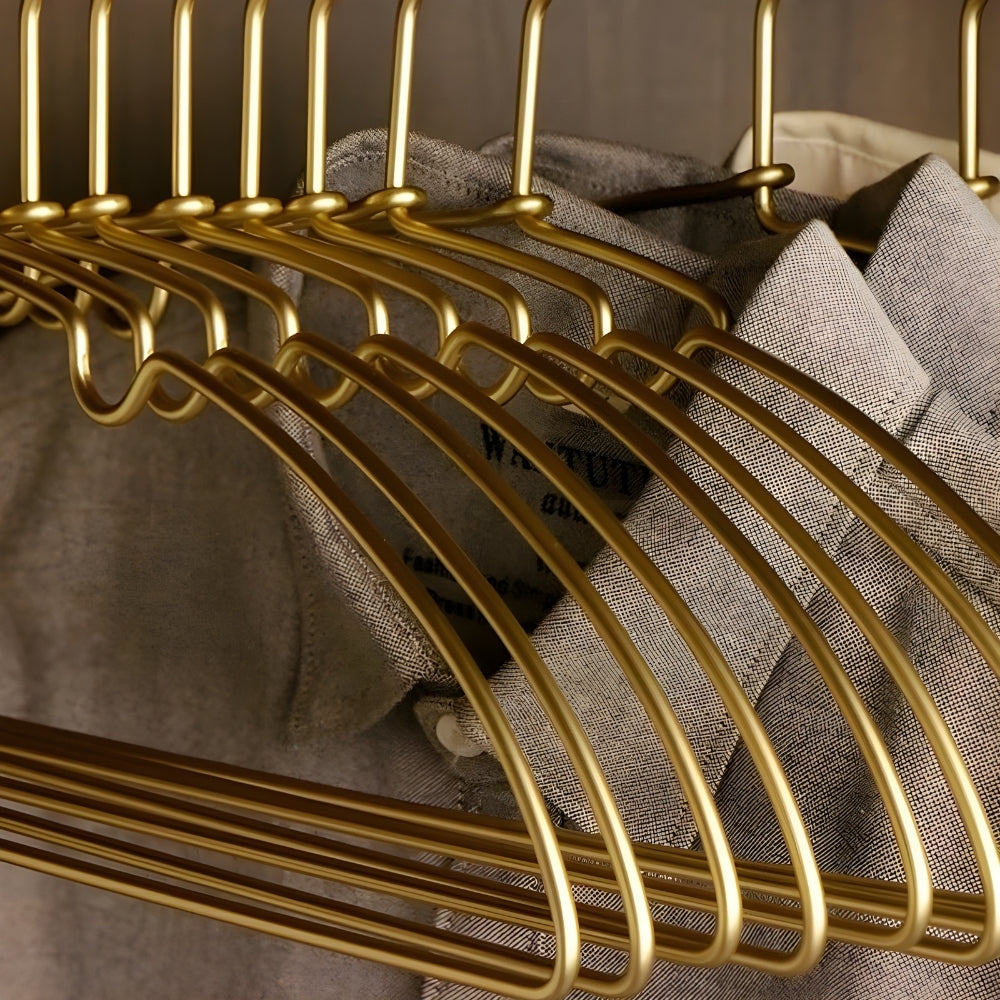 StilBogen: Seamless Hangers – Polished Metal, Wrinkle-Free & Decorative for Clothes Rails & Wardrobes (10 Pieces)