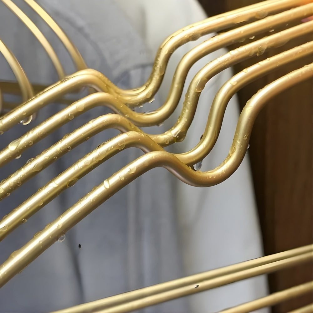 StilBogen: Seamless Hangers – Polished Metal, Wrinkle-Free & Decorative for Clothes Rails & Wardrobes (10 Pieces)