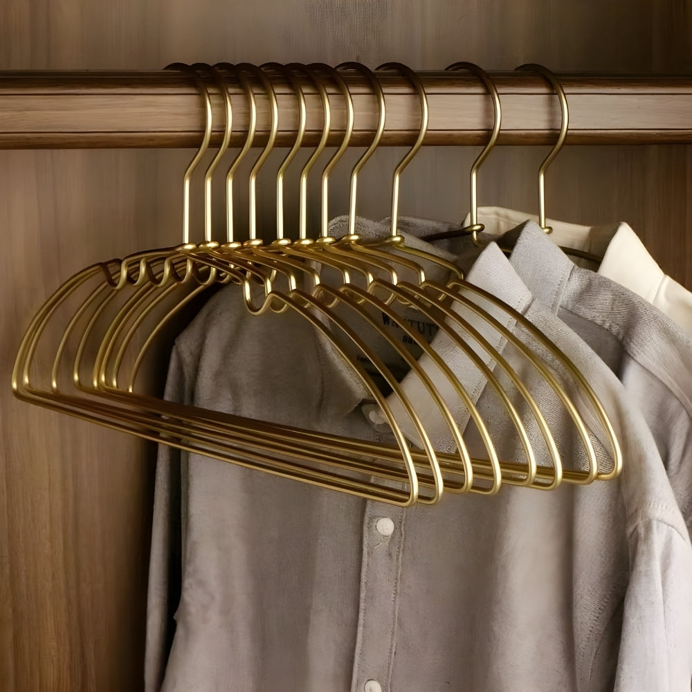 StilBogen: Seamless Hangers – Polished Metal, Wrinkle-Free & Decorative for Clothes Rails & Wardrobes (10 Pieces)