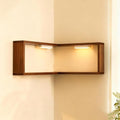 StilEcke: Decorative Wall Shelves – 3 Pieces, Multifunctional & Floating made of Wood with Lighting Function for Living Room