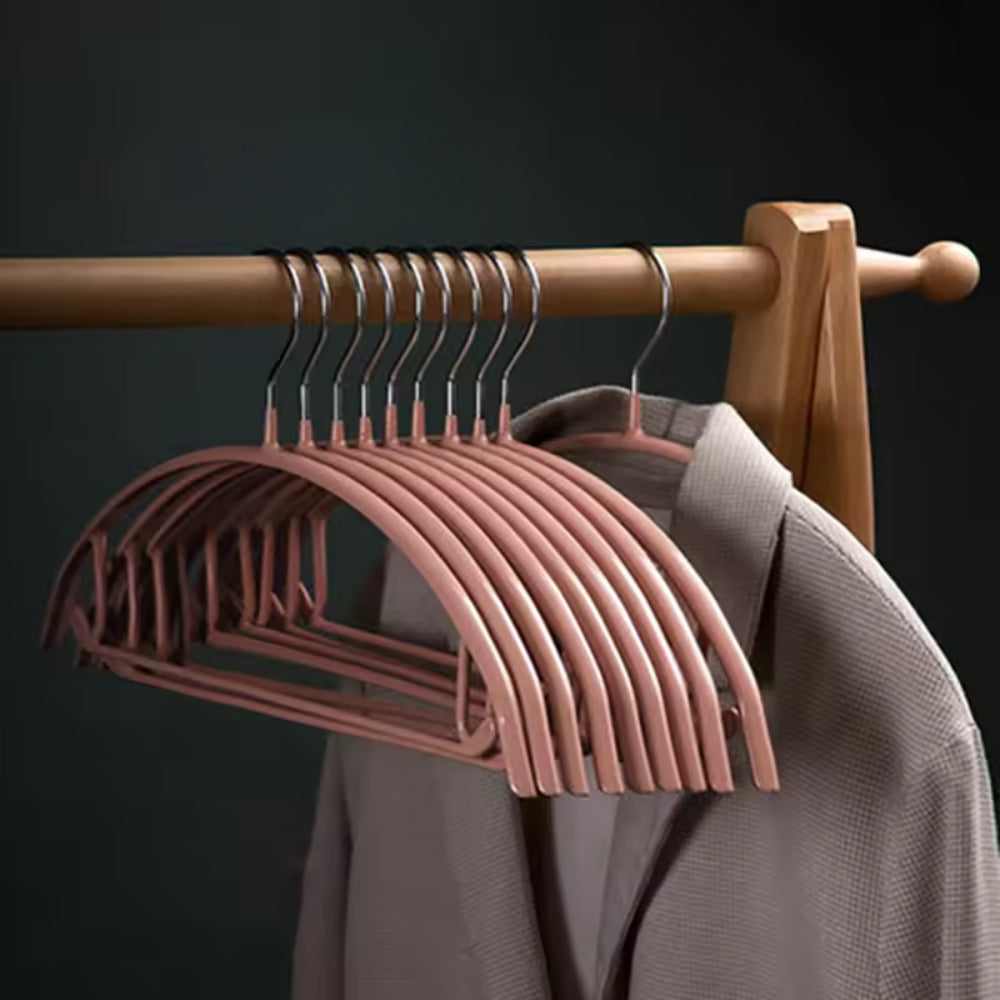 StilKurve: Hangers with Ergonomic Design – Durable, Non-Slip & Versatile for Jackets, Blouses & Dresses (Pack of 10)