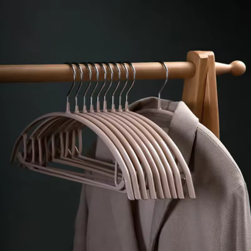 StilKurve: Hangers with Ergonomic Design – Durable, Non-Slip & Versatile for Jackets, Blouses & Dresses (Pack of 10)