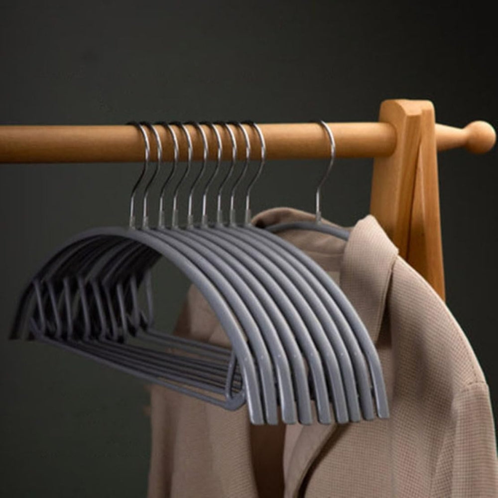 StilKurve: Hangers with Ergonomic Design – Durable, Non-Slip & Versatile for Jackets, Blouses & Dresses (Pack of 10)