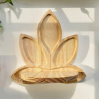 StilLotus: Decorative Wall Shelf – Space-Saving, Multifunctional & Floating with Lotus Design for Bathrooms & Living Spaces
