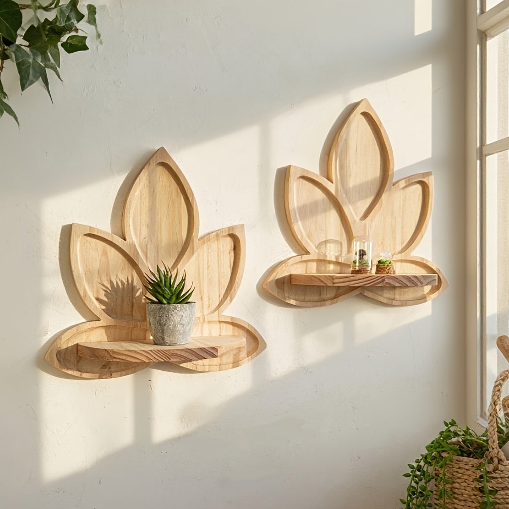 StilLotus: Decorative Wall Shelf – Space-Saving, Multifunctional & Floating with Lotus Design for Bathrooms & Living Spaces