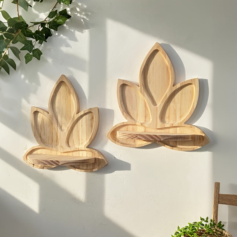 StilLotus: Decorative Wall Shelf – Space-Saving, Multifunctional & Floating with Lotus Design for Bathrooms & Living Spaces