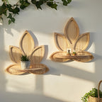 StilLotus: Decorative Wall Shelf – Space-Saving, Multifunctional & Floating with Lotus Design for Bathrooms & Living Spaces