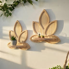 StilLotus: Decorative Wall Shelf – Space-Saving, Multifunctional & Floating with Lotus Design for Bathrooms & Living Spaces