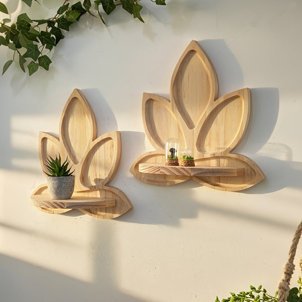 StilLotus: Decorative Wall Shelf – Space-Saving, Multifunctional & Floating with Lotus Design for Bathrooms & Living Spaces