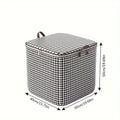 StylePattern: Foldable Storage Box in Houndstooth Design – Durable, Spacious & Ideal for Clothes & Blankets