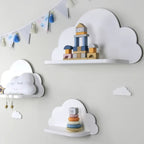 StilWelle: Modern Wall Shelves – Set of 3, Space-Saving & Floating with Wave Design for Bedroom & Living Room