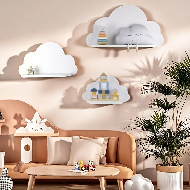StilWelle: Modern Wall Shelves – Set of 3, Space-Saving & Floating with Wave Design for Bedroom & Living Room