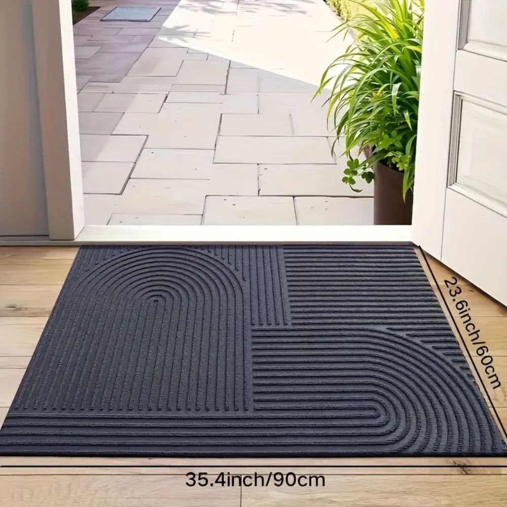 StileIntrag: Doormat – washable, non-slip & modern striped design for entrance area