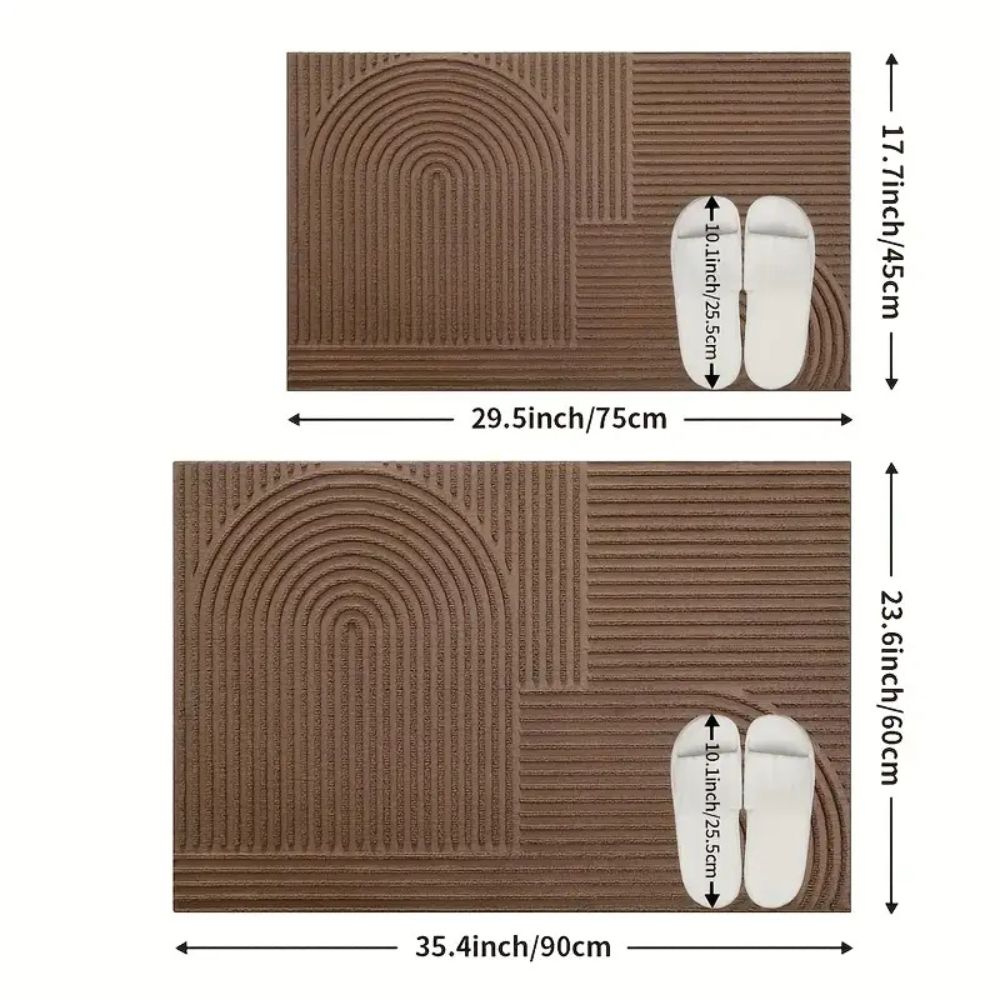 StileIntrag: Doormat – washable, non-slip & modern striped design for entrance area