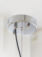 Oval White Glass Pendant Light, Tilt Balance 11.8"