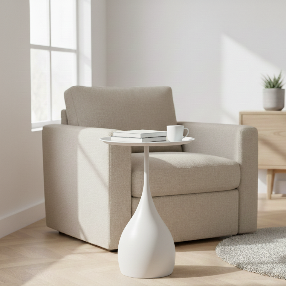 Stilsphäre: Round Side Table Metal Mobile & Decorative – for Sofa & Nightstand