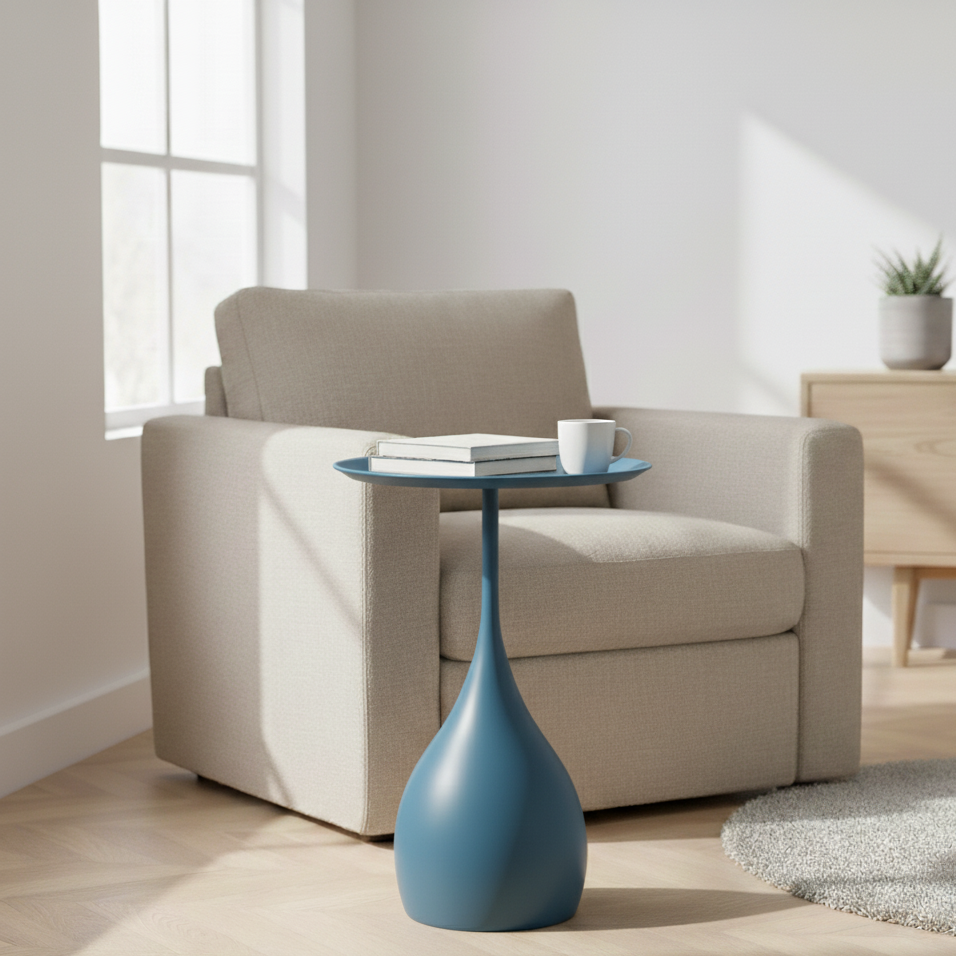 Stilsphäre: Round Side Table Metal Mobile & Decorative – for Sofa & Nightstand