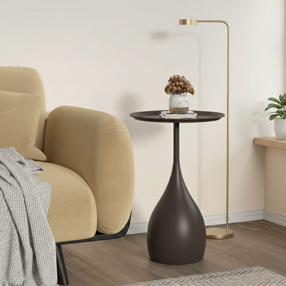 Stilsphäre: Round Side Table Metal Mobile & Decorative – for Sofa & Nightstand