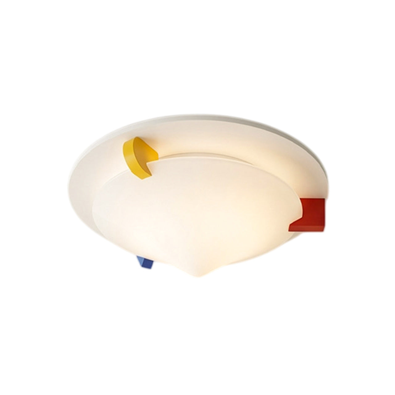 Colorful Dome Semi-Flush Ceiling Light