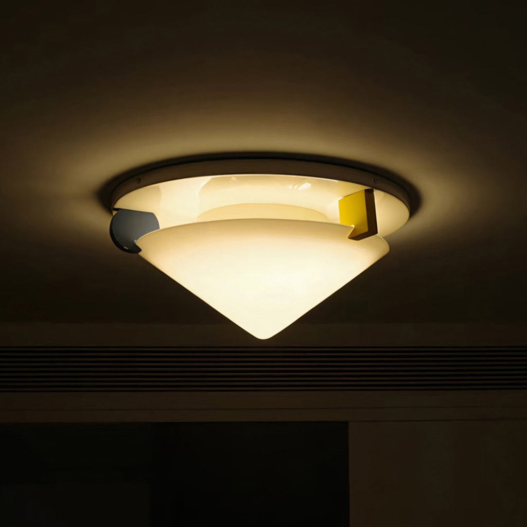 Colorful Dome Semi-Flush Ceiling Light