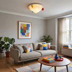 Colorful Dome Semi-Flush Ceiling Light