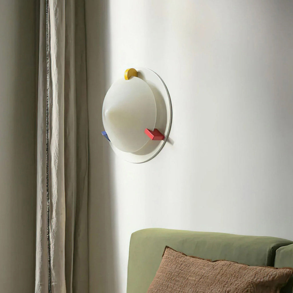 Colorful Dome Semi-Flush Ceiling Light