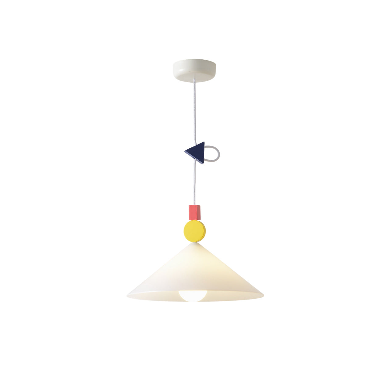 Geometric Playful Pendant Lamp, Primary Colors